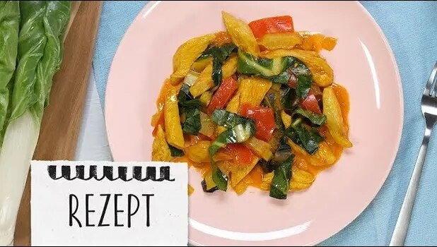 Mangold Curry Hähnchen