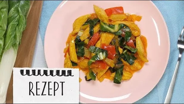 Mangold Curry Hähnchen
