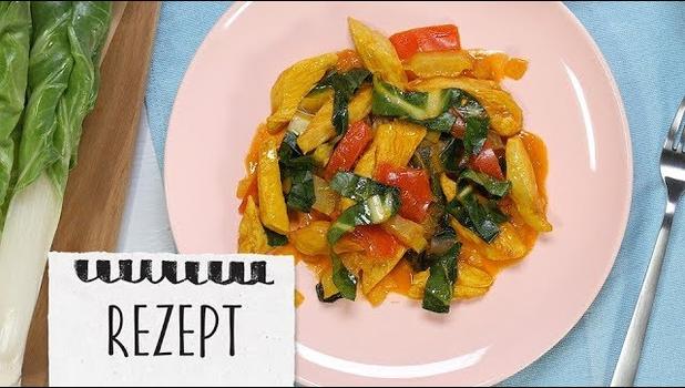 Mangold Curry Hähnchen
