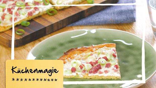 Dieser Low-Carb Flammkuchen ist ein Burner