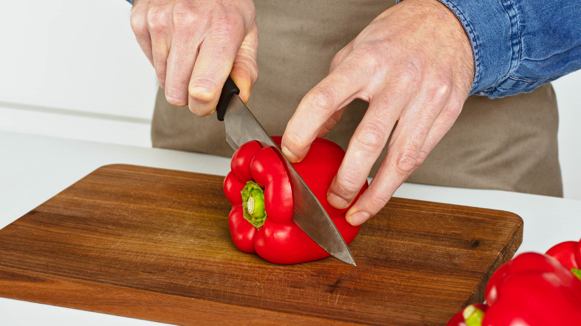 Paprika richtig schneiden