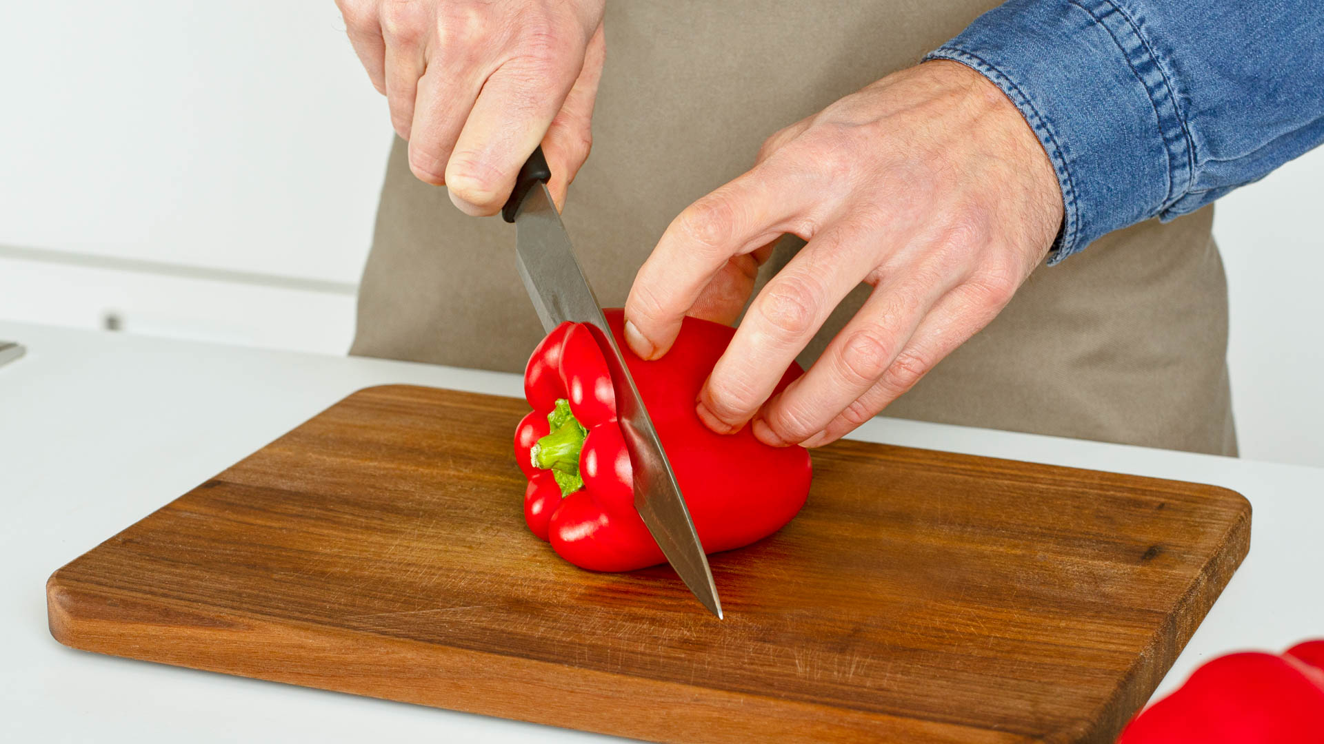 Paprika richtig schneiden