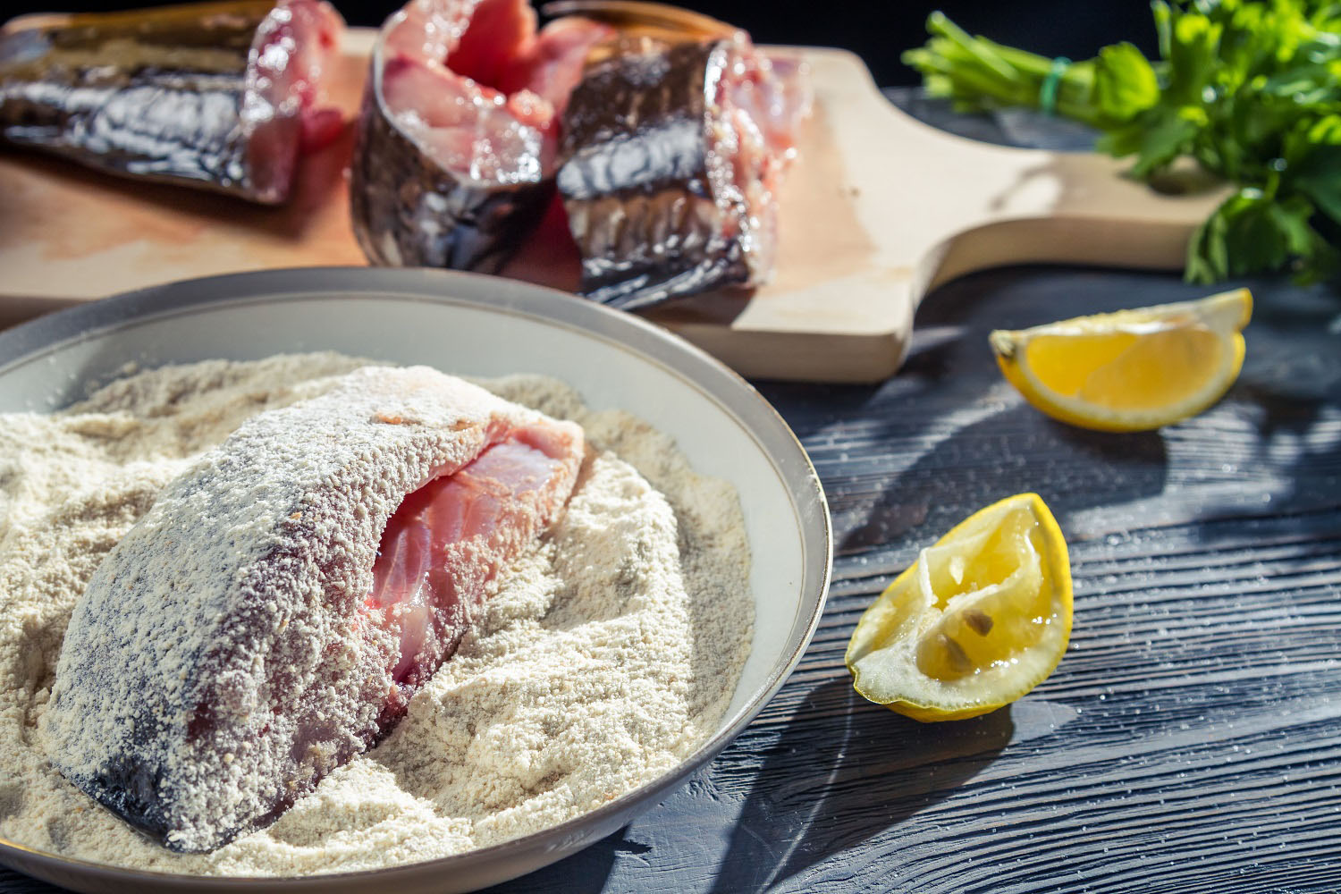 Fisch panieren