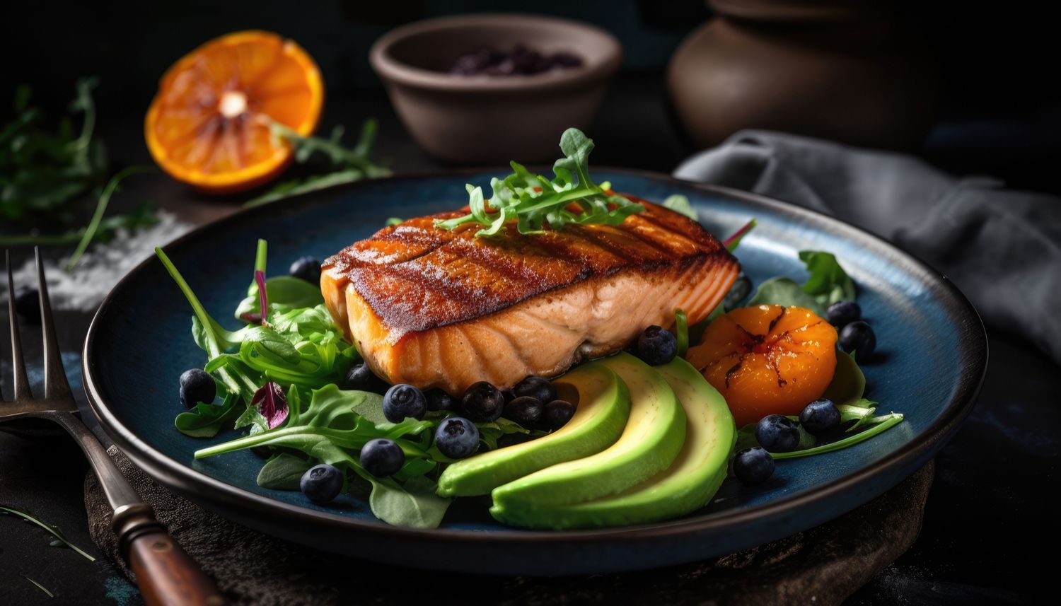 Lachs mit Salat