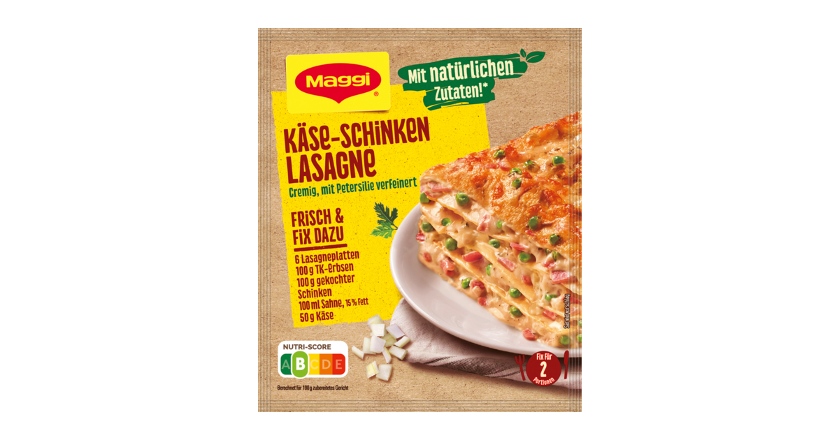 MAGGI Fix für KäseSchinken Lasagne maggi.de