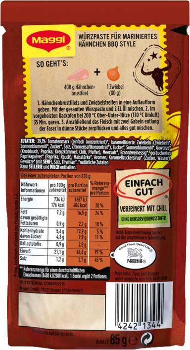 MAGGI FOOD TRAVEL Würzpaste für Pulled Chicken | maggi.de