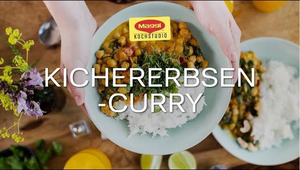 Indisches Kichererbsen-Curry mit Babyspinat und Kokosmilch